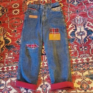Restyled Upcycled Fleece Lined Carpenter‎ Jeans Boyfriend Jeans Mens 32/30